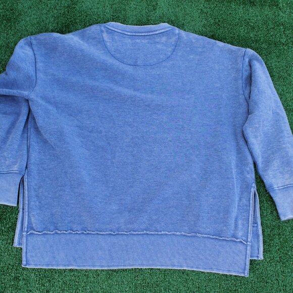 💙University of Kansas Jayhawks, Vintage Wash Pocketed pullover sweatshirt - Picture 2 of 6